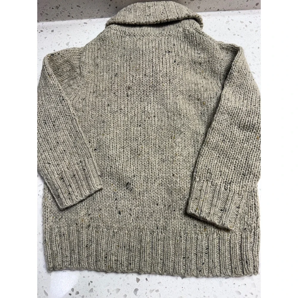 Old NavyNEW Shawl Collar Sweater Tan Speckle Toggle Knit Fall Photos2T